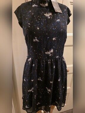 NWT Star Wars Rogue One Space Print Dress Size Small (Juniors) (Missing Belt)